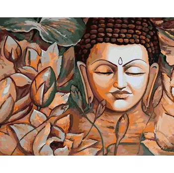 Hračka Diamondi Diamantové malování - SPIRITUÁLNÍ BUDDHA Rozměr: 40x50 cm, Rámování: bez rámu a bez vypnutí plátna