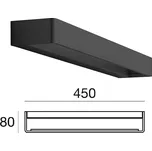 Italské LED světlo Metal 90333 LineaLight černé 45cm