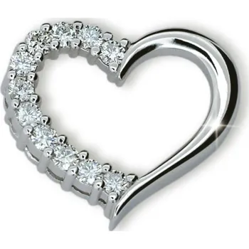 Přívěsek Dámský přívěsek bílé zlato 585/000 přírodní diamant 0.352 ct G/SI - srdce DF1920 bez řetízku