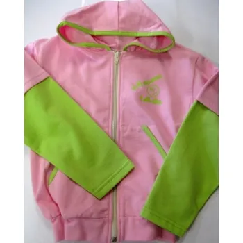 Dívčí mikina Mikina dívčí bavlan PŮLENÉ RUKÁVY růžovo-zelená - vel.116