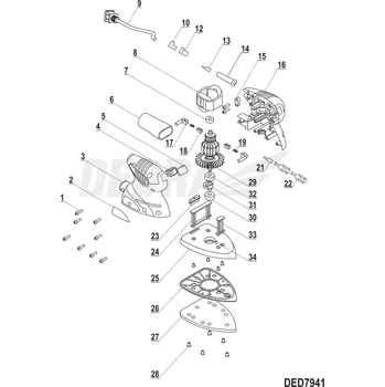 Příslušenství k nářadí Elektrografitové kartáčky 2 ks. DEDRA XDED7941.18