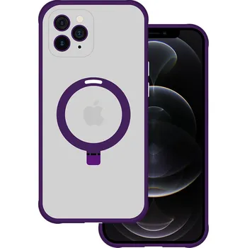 Pouzdro na mobilní telefon Tel Protect Magical Magsafe Stand Case pro Iphone 11 Pro Max fialový