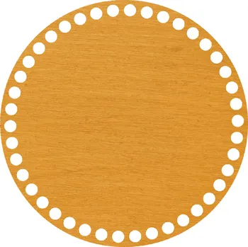 WoodenPuzzle.cz Víko na háčkování - kruh - dubová lazura (různé velikosti) Velikost: 12 cm