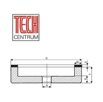 Brusný kotouč DIA kotouč 6A2 100x10/3x20 K100 D126 (T=45) chladit ANO i NE pryskyřice
