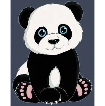 Diamondi Diamantové malování - PANDA Rozměr: 40x50 cm, Rámování: bez rámu a bez vypnutí plátna