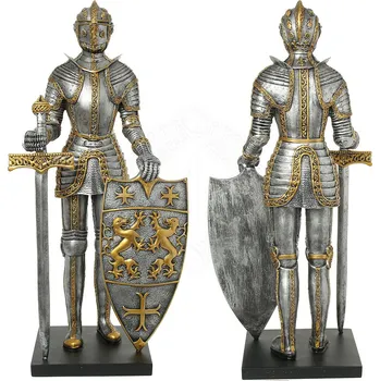 Replika zbraně MystiCalls Rytíř s mečem a štítem, 55cm soška