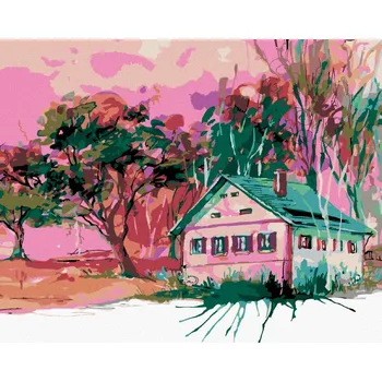 Diamondi Diamantové malování - DOMEK V BAVORSKÉ VESNIČCE Rozměr: 40x50 cm, Rámování: bez rámu a bez vypnutí plátna