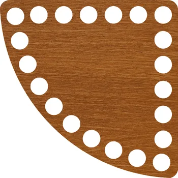 Nákupní košík WoodenPuzzle.cz Víko na háčkování - kruhová výseč - ořechová lazura (různé velikosti) Velikost: 25 cm