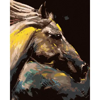 Dětské zboží Diamondi Diamantové malování - PORTRÉT BAREVNÉHO KONĚ Rozměr: 40x50 cm, Rámování: bez rámu a bez vypnutí plátna
