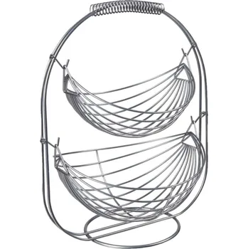 Die moderne Hausfrau Dvoupatrový kovový košík houpačka