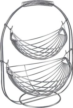 Die moderne Hausfrau Dvoupatrový kovový košík houpačka