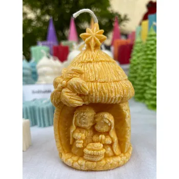 Svíčka Betlém (palmový vosk), Barva: Medová