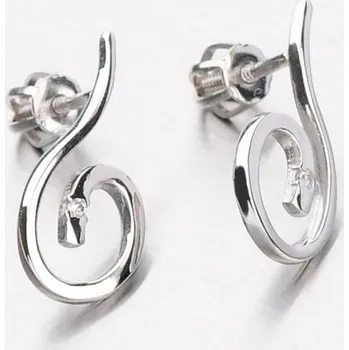 Náušnice Dámské náušnice bílé zlato 585 zirkon DZ2022B