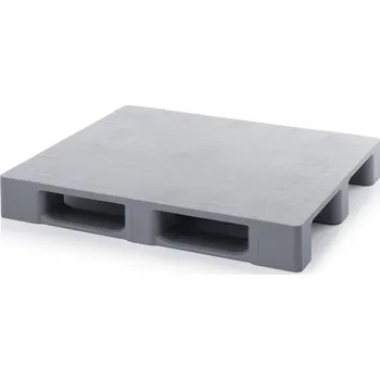 paleta Hygienické palety pro čisté prostory bez bezpečnostního okraje 120 x 100 x 15,5 cm - Stříbrošedá - materiál: HD-PE - H 1210 OS