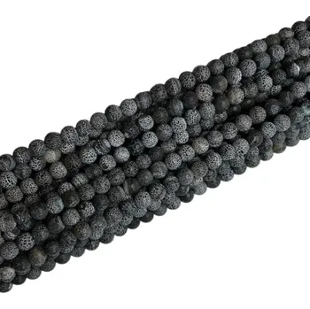 Korálek Achát tm.šedý 8mm šňůra