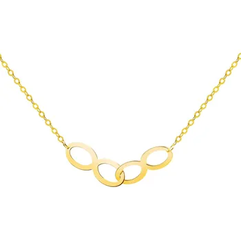 Náhrdelník Zlatý náhrdelník, anker - nekonečna - AP536-6493