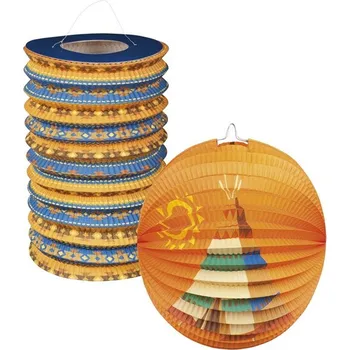 Party dekorace Lampion - Indánský motiv, 2 ks