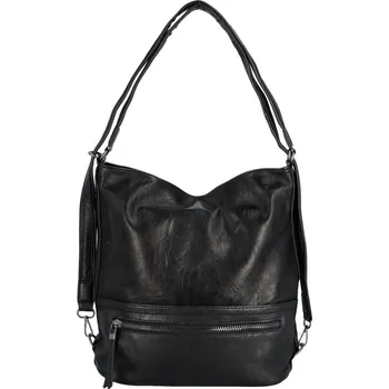 Kabelka Dámský praktický koženkový kabelko-batoh Paloma, černá
