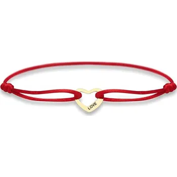 Náramek DOLCZE Srdce Červená 430006 (Au 585/1000, 0,49g)