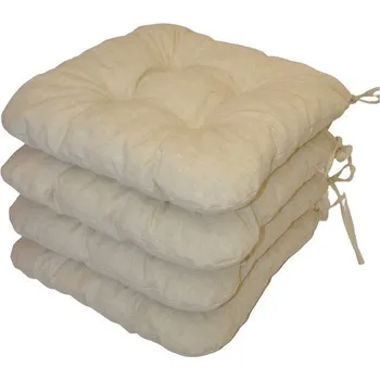 Sedák UNI barva světle béžový melír - set 4 kusy