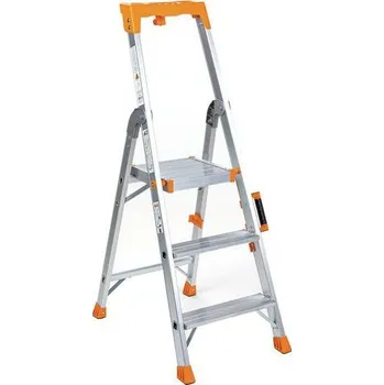 Schůdek Hliníkové schůdky s držákem, 3 stupně - Manutan Expert + Prodloužená záruka na 10 let