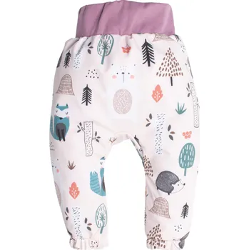 Dětské softshellové kalhoty s membránou Monkey Mum® - Denní zvířátka 62