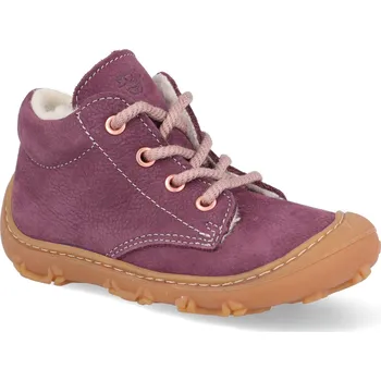 Dívčí zimní obuv Barefoot dětské zimní boty Ricosta - Pepino Colin W vínové Velikost: 22