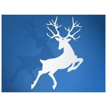 Vánoce Zimní dekorace - bílí sobi