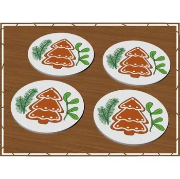 Podtácek Pelisport Podtácek Vánoční Perníkový stromeček sada 4 ks