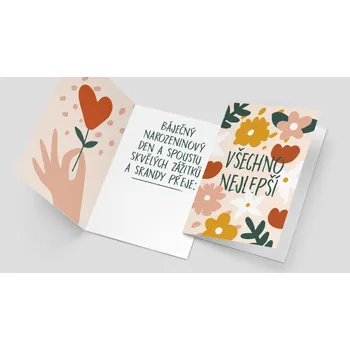 Přání PartyWorld - Všechno nejlepší kytky