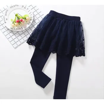 Legíny s krajkovou sukýnkou Barva: modrá, Velikost: 90/2 roky