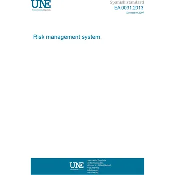 EA 0031:2013 Risk management system. Španělsky PDF