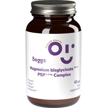 Beggs Magnesium bisglycinate 380 mg + P5P 1,4 mg Complex 60 cps.
