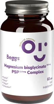 Beggs Magnesium bisglycinate 380 mg + P5P 1,4 mg Complex 60 cps.