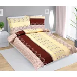 Bellatex Povlečení krepové - béžová kola - 140x200,70x90 cm