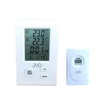 Barometr Digitální teploměr JVD T7009 (vnitřní a venkovní teplota čidlem)
