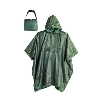 Pláštěnka INDUSTRIAL Pončo do deště Nylon kapuce zelené 01510