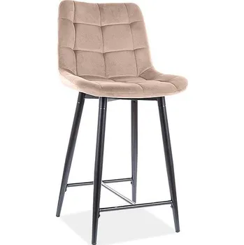 Barová židle Barová židle CHIC H-2 Velvet, béžový Bluvel 28/černý mat