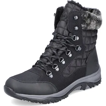 Dámská zimní obuv DÁMSKÉ KOTNÍKOVÉ BOTY RIEKER M9644-00 ČERNÁ Barva: Černá, Velikost: 42