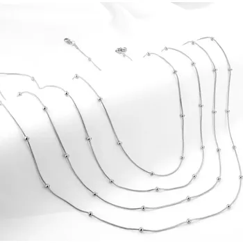 Řetízek Jemný ocelový náhrdelník s kuličkami
