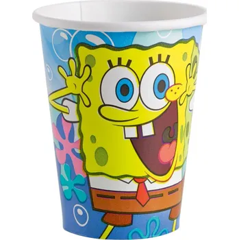 Party nádobí Set kelímků - Sponge Bob (8 ks)