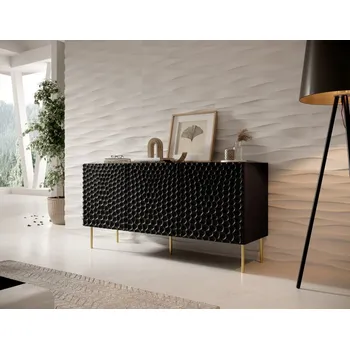 Ložnicová sestava Komoda HOLE 152 černý mat/černý mat