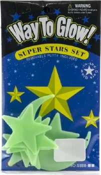 Teddies Way To Glow! Super Stars Set hvězdy svítící ve tmě 5,5 cm 7 ks