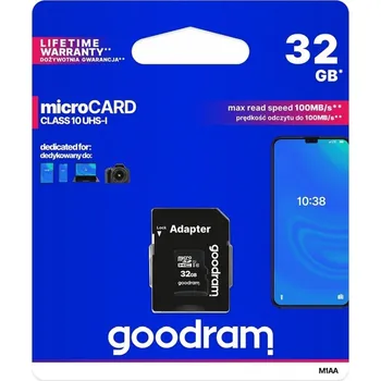 Paměťová karta GOODRAM microSDXC 32GB + adaptér