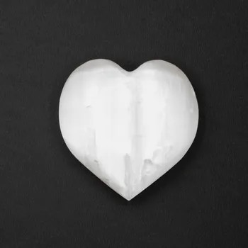 Milujeme Kameny Selenit bílý - srdce cca 4 cm 5991