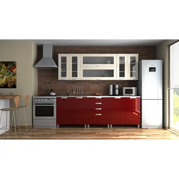 Kuchyňská linka Kuchyňská linka Eginger RLG 220 jasmín/bordo lesk