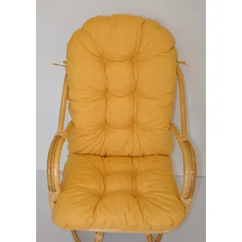 Polstr na křeslo Havai látka žlutý melír