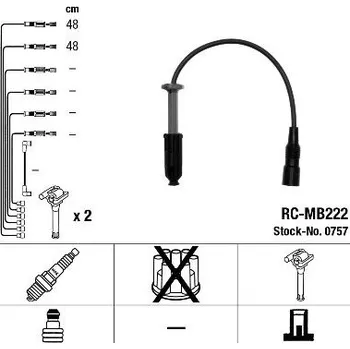 Zapalovací kabel Sada kabelů pro zapalování NGK 0757