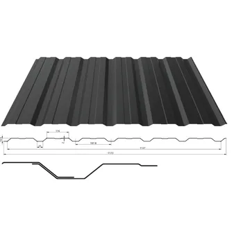 Střešní krytina Blachotrapez Trapézový plech T-18+ tl. 0,5 mm (fasádní) Barva: Pozinkovaný, Povrchová úprava: Pozinkovaný