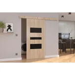 Posuvné dveře na stěnu CENTO 106 Sonoma+Černý Lacobel